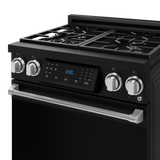 30 Inch Professional Gas Range With Tilt Panel Touch Control In Matte Black/stainless Steel  Gordon Ramsay Series