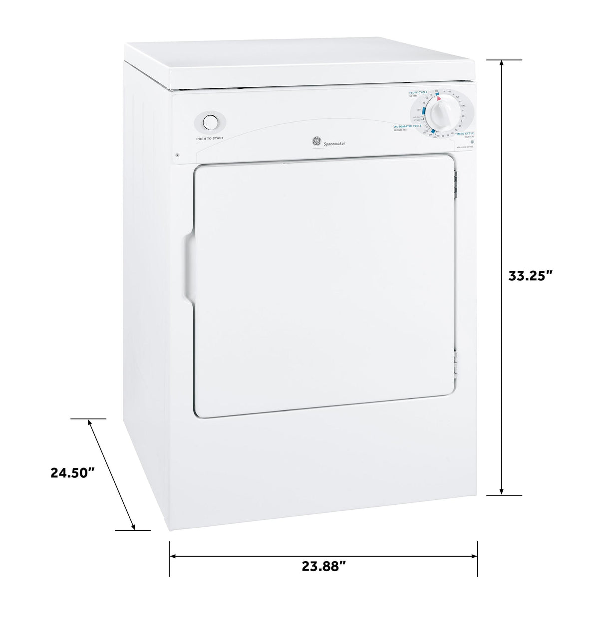 GE Spacemaker® 120V 3.6 cu. ft. Capacity Portable Electric Dryer