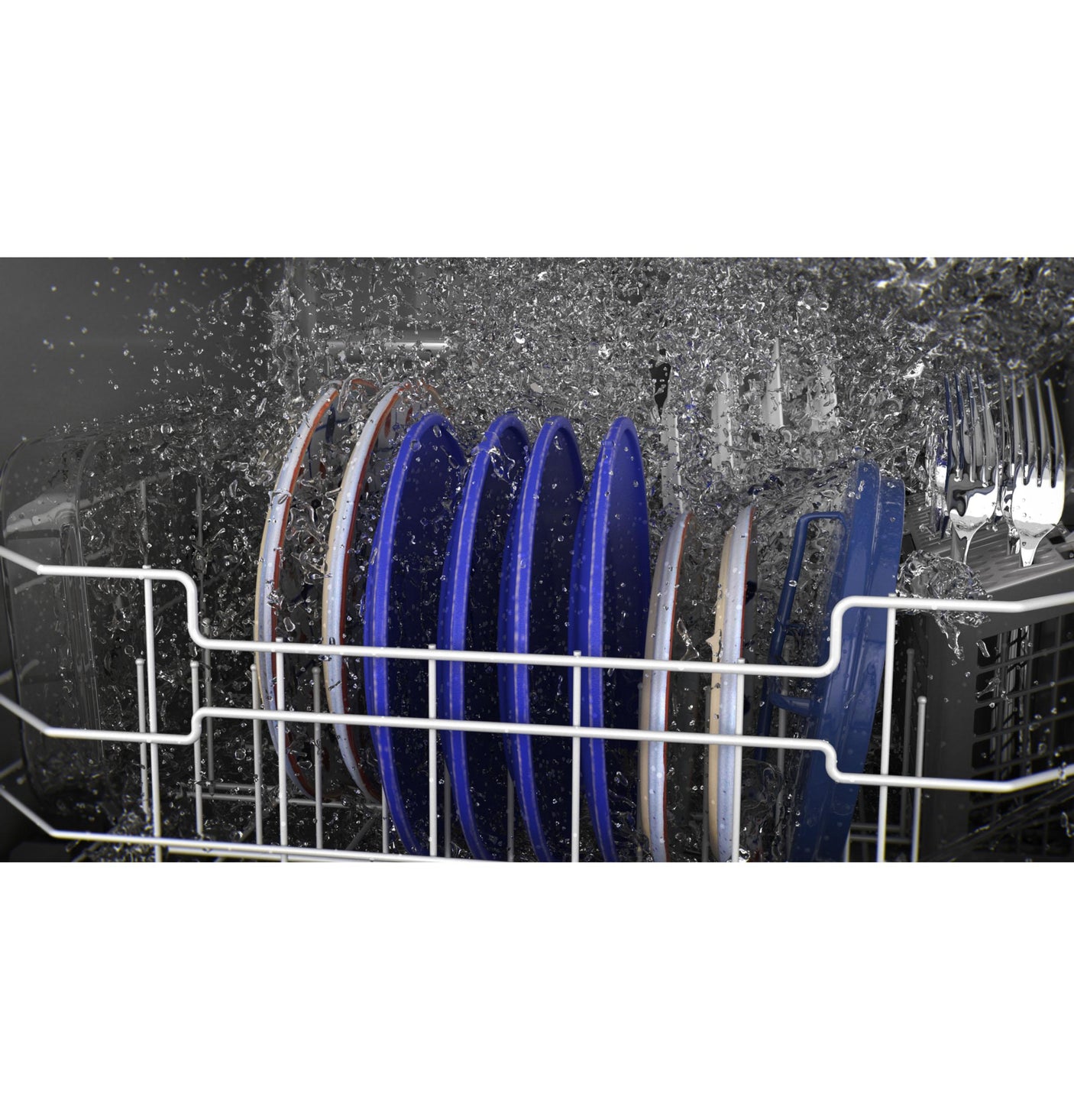 GE ENERGY STAR Front Control with Plastic Interior Dishwasher with Sanitize Cycle & Dry Boost