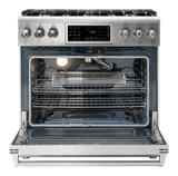 Thor Kitchen 36-inch Tilt Panel Professional Liquid Propane Range - Trg3601lp