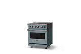 30"W. Electric Range (Finish: November Sky, Trim: Polished Chrome)