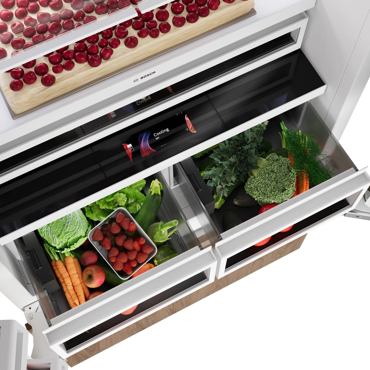 Benchmark™ Built-in Bottom Freezer Refrigerator 36'' Softclose® Flat Hinge