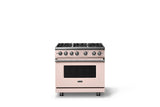 36"W. Sealed Burner Gas Range (Burner: 6b, Finish: Blush, Trim: Polished Chrome, Fuel: Propane)