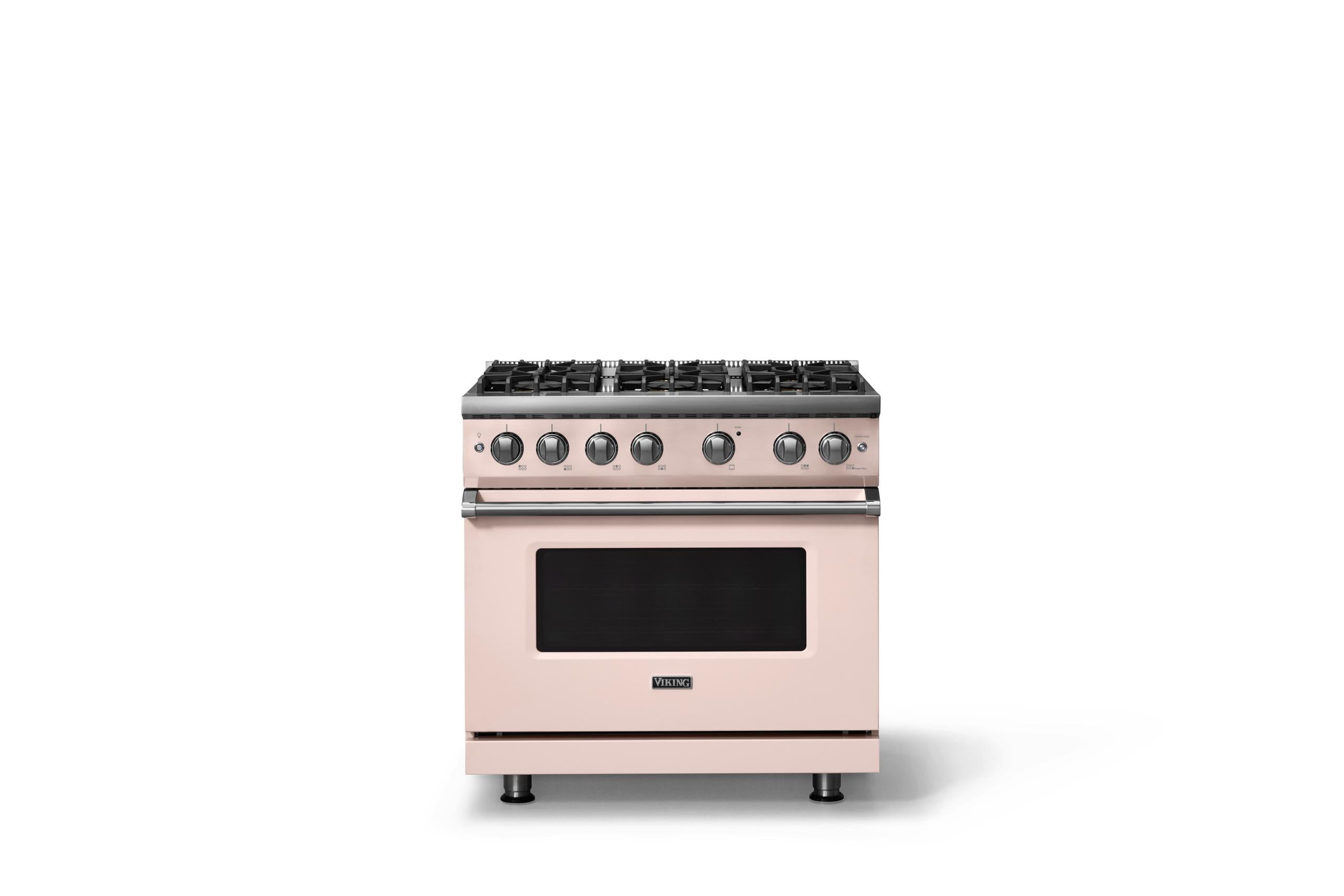 36"W. Sealed Burner Gas Range (Burner: 6b, Finish: Blush, Trim: Polished Chrome, Fuel: Propane)
