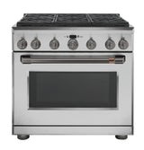Café™ 36" Brushed Black Handle & Knob Set for Pro Range and Rangetop