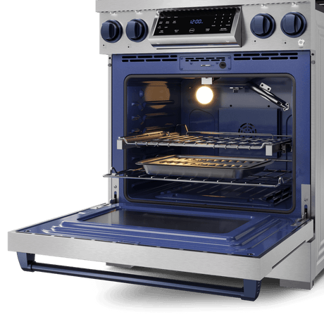 30 Inch Professional Lp Range With Tilt Panel Touch Control In Stainless Steel/blue  Gordon Ramsay Series