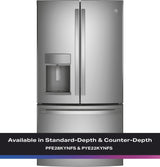 GE Profile™ ENERGY STAR® 22.1 Cu. Ft. Counter-Depth Fingerprint Resistant French-Door Refrigerator with Hands-Free AutoFill