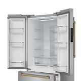 30 Inch 17.5 Cu Ft French Door Counter Depth Refrigerator With Ice Maker In Stainless Steel/bronze  Gordon Ramsay Series