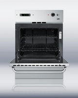 Stainless steel 220V electric wall oven with oven window, digital clock/timer and pro handles; for cutouts 22 3/8" wide by 34 1/8" high