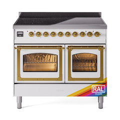 ILVE UNDI406NMPRAG Nostalgie II Noblesse 40 inch Induction Range (Triple Glass Door, RAL, Brass)