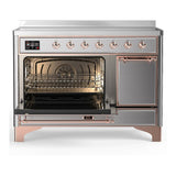 ILVE UMIB48QNR3SSP Majestic III 48 inch Induction Range with 6 Elements, 5.02 cu. ft. Total Oven Capacity (Solid Door, Stainless Steel, Copper)