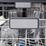 ZLINE Autograph Edition 24 in. Monument Series 3rd Rack Top Touch Control Tall Tub Dishwasher in Stainless Steel with Champagne Bronze Helix Handle, 45dBa (DWMTZ-30424-KCB)