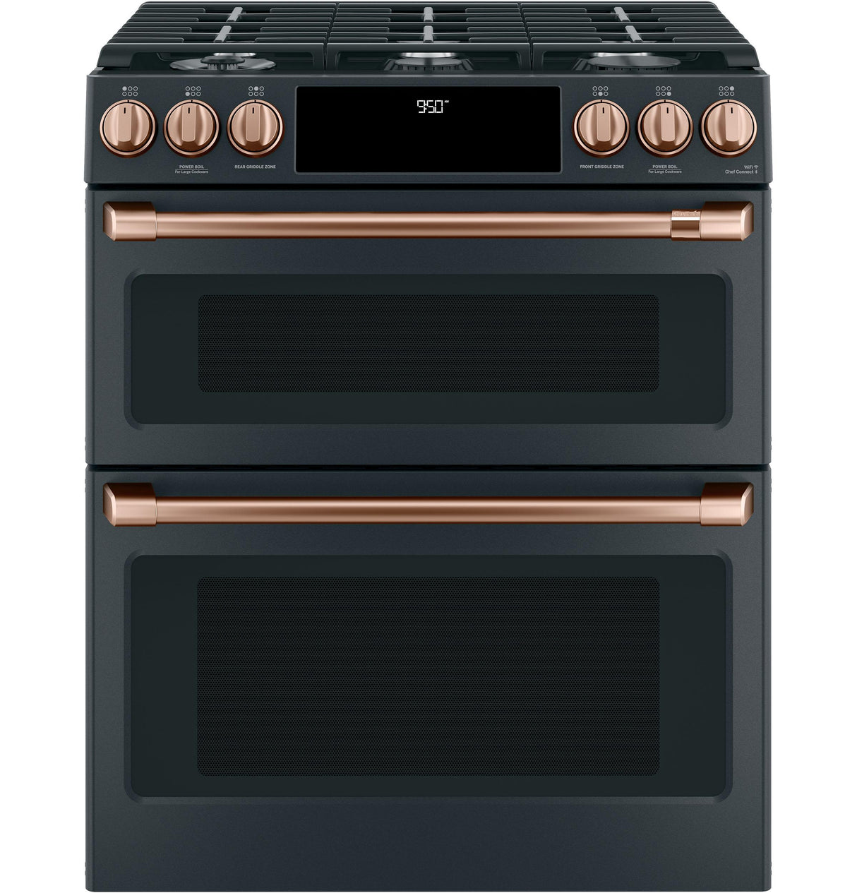 Café™ 30" Smart Slide-In, Front-Control, Dual-Fuel, Double-Oven Range with Convection