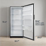 Element 32.7 inch, 20.2 cu. ft. Convertible Upright Freezer - Stainless Steel, ENERGY STAR (EXUF20CEES)