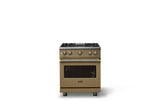 30"W. Sealed Burner Gas Range (Finish: Golden Hour, Trim: Brushed Brass, Fuel: Natural Gas)