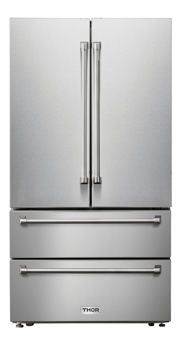 Thor Kitchen 36 Inch Professional French Door Refrigerator With Freezer Drawers - Model Trf3602