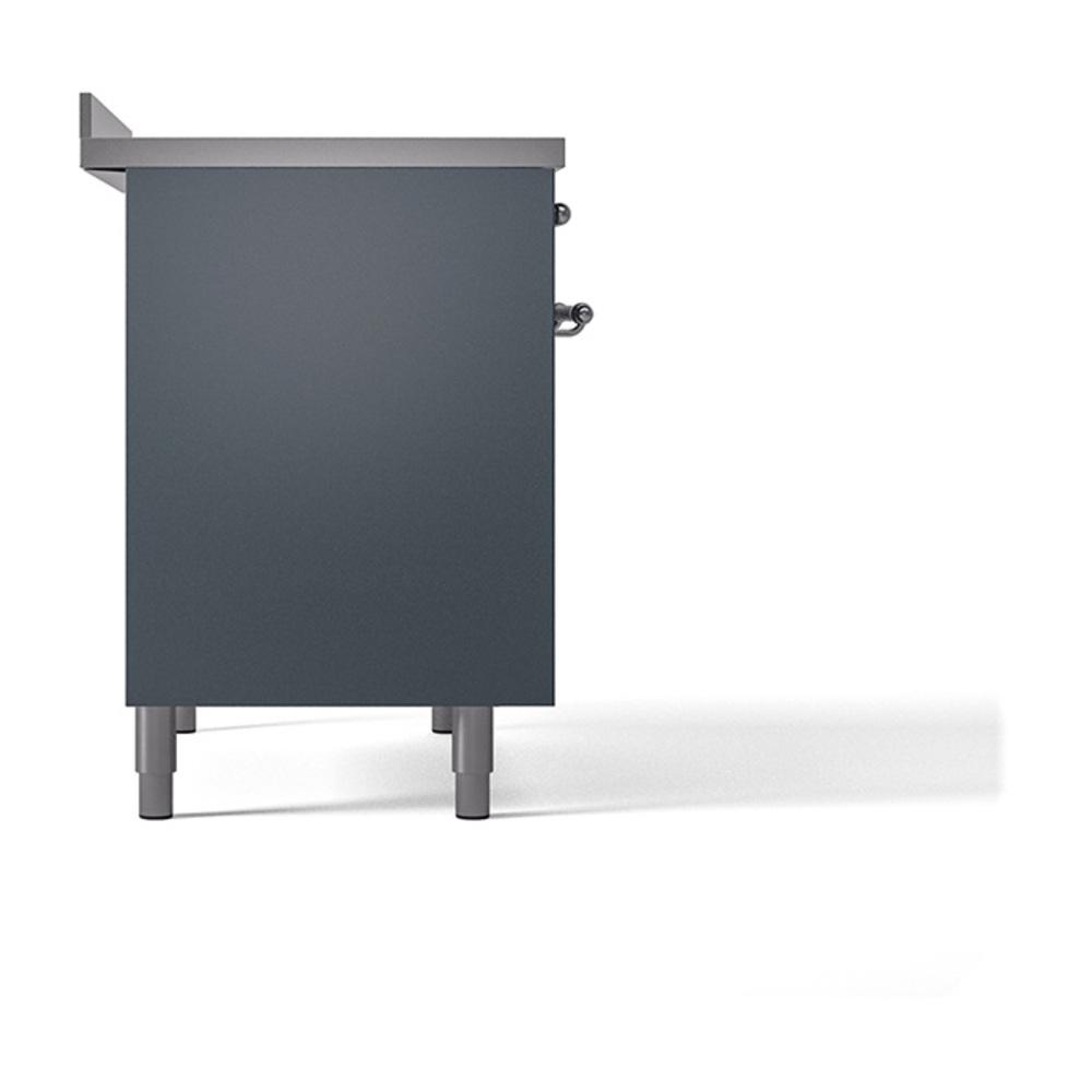 ILVE UNDI406QNMPBGC Nostalgie II Noblesse 40 inch Induction Range (Solid Door, Blue Grey, Chrome)