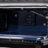 Forno Massimo 36-Inch Black Freestanding Gas Range, 6 Sealed Burners, Convection Oven, Energy Efficient