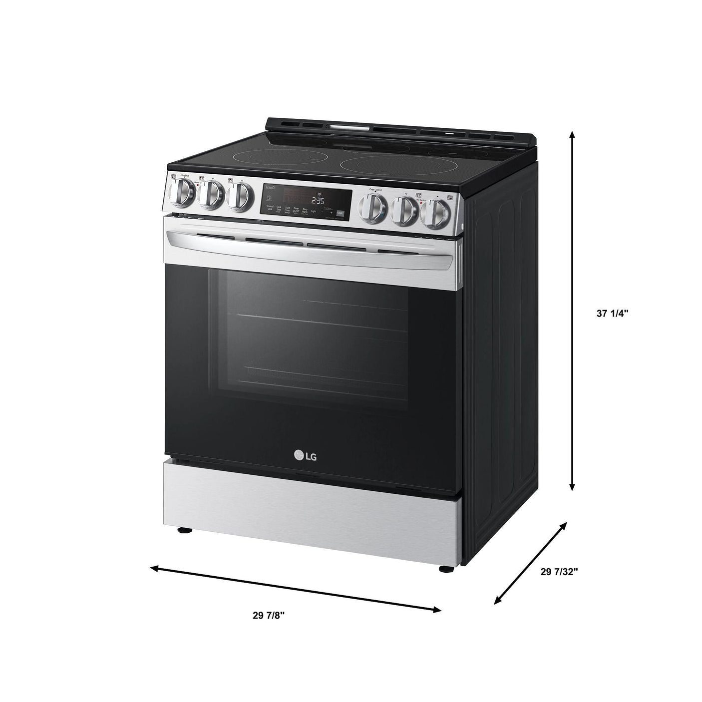 6.3 cu ft. Smart Wi-Fi Enabled Fan Convection Electric Slide-in Range with Air Fry & EasyClean®