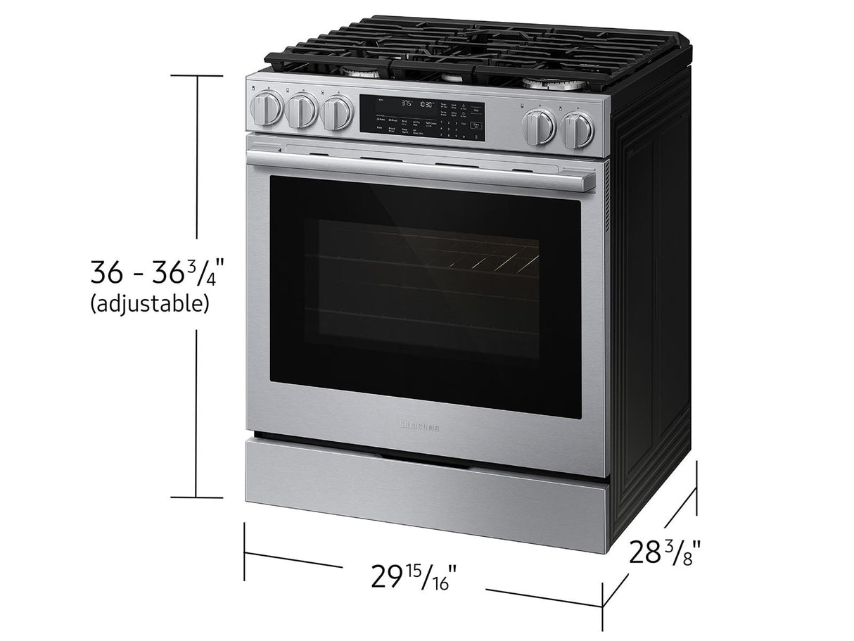 Bespoke Smart Slide-in Gas Range Pro Style Elite Design  Illuminated Knobs  Air Fry Max