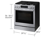 Bespoke Smart Slide-in Gas Range Pro Style Elite Design  Illuminated Knobs  Air Fry Max