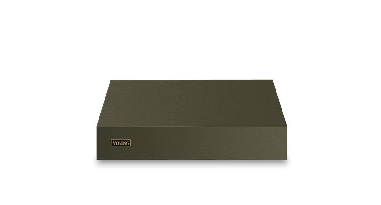 30"W. 12"H. Wall Hood + Ventilator (Finish: Martini, Trim: Brushed Brass)