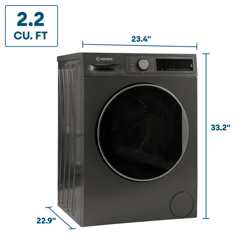 Element 24-inch 2.2 cu. ft. Front Load Washer - Gray, ENERGY STAR (ECW2224EGG)