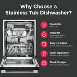 24" Stainless Steel Tub Built-In Dishwasher with CleanBoost™