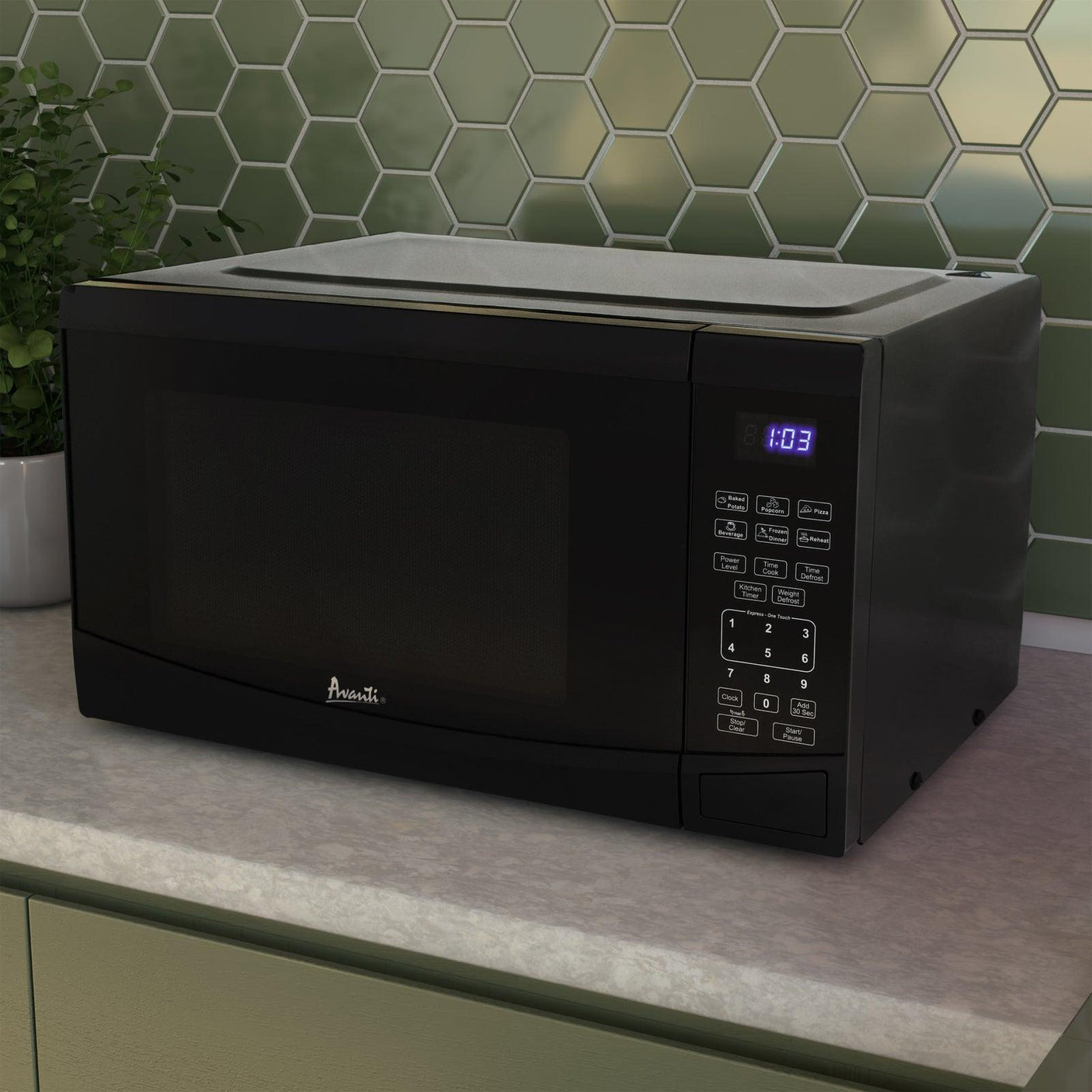 Avanti 0.9 Cu. Ft. Microwave Oven, Digital - Black