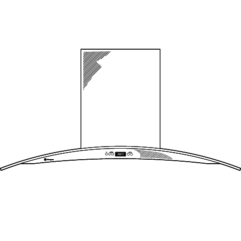 Monogram 36" Glass Canopy Island Hood