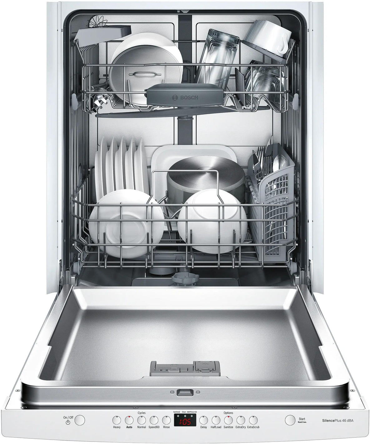 Ascenta DLX Scoop Hndl, 5/5 Cycles, 46 dBA, RckMatic - WH