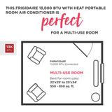 Frigidaire 13,000 BTU Portable Room Air Conditioner with Heat Pump and Dehumidifier Mode