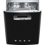 Approx 24" Pre-finished Dishwasher with 50'S Retro Style handle, Black