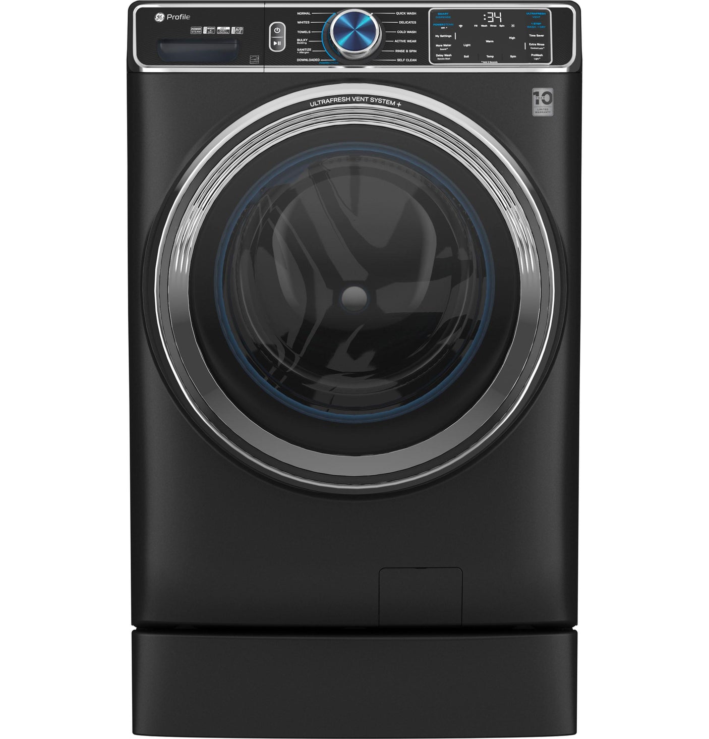 GE Profile™ 5.3 cu. ft. Capacity Smart Front Load ENERGY STAR® Steam Washer with Adaptive SmartDispense™ UltraFresh Vent System Plus™
