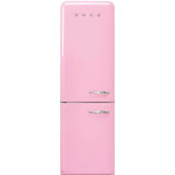 Approx 24" 50'S Style refrigerator with automatic freezer, Pink, Left hand hinge