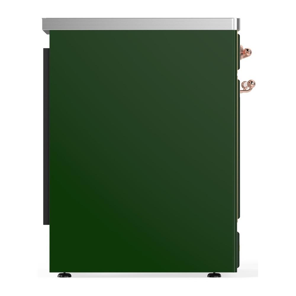 ILVE UMIB30QNR3EGP Majestic III 30 inch Induction Range with 4 Elements, 4 cu. ft. Oven Capacity (Solid Door, Emerald Green, Copper)
