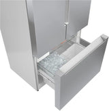 800 Series French Door Bottom Mount Refrigerator 36" Stainless steel (with anti-fingerprint), Total No Frost