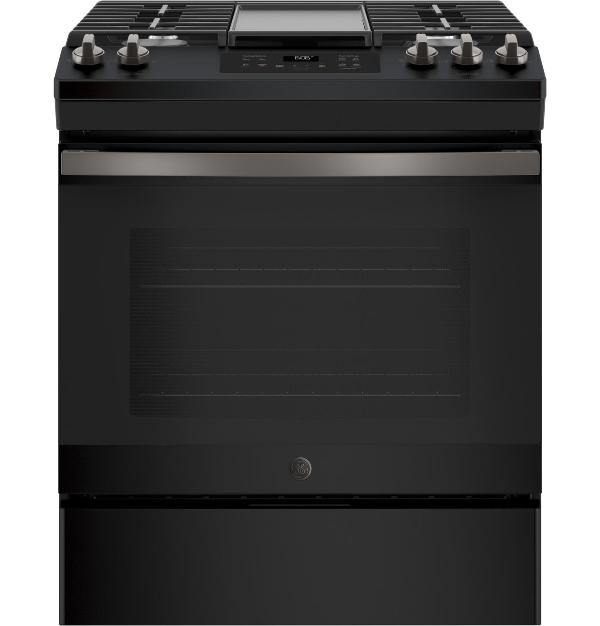 GE® 30" Slide-In Front Control Gas Range