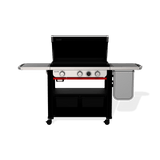Slate® 30" Rust-Resistant Griddle with Extendable Side Table (Liquid Propane) - Black
