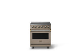 30"W. Induction Range (Finish: Nantucket, Trim: Brushed Brass)
