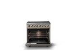 36"W. Induction Range (Finish: Nantucket, Trim: Polished Chrome)