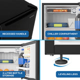 Avanti 1.6 Cu. Ft. Compact Refrigerator, Mini-Fridge, in Black (AVRM16F1B)