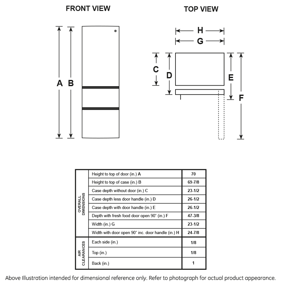 GE® 11.9 Cu. Ft. Bottom-Freezer Refrigerator