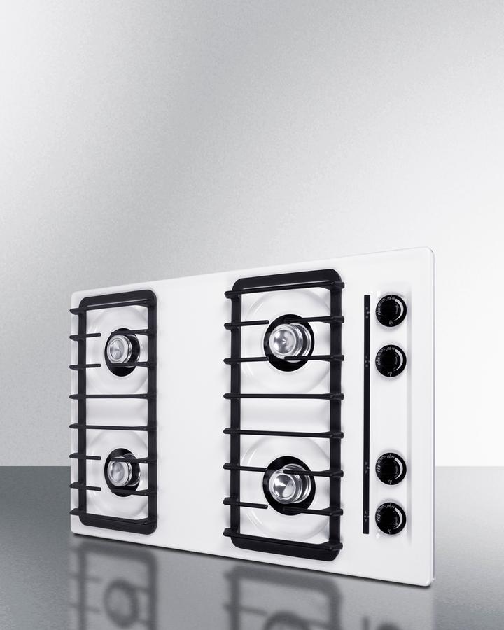 30" Wide 4-burner Gas Cooktop
