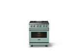 30"W. Dual Fuel Range (Finish: Splash, Trim: Polished Chrome, Fuel: Natural Gas)
