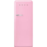 Approx 24" 50'S Style Refrigerator with ice compartment, Pink, Right hand hinge