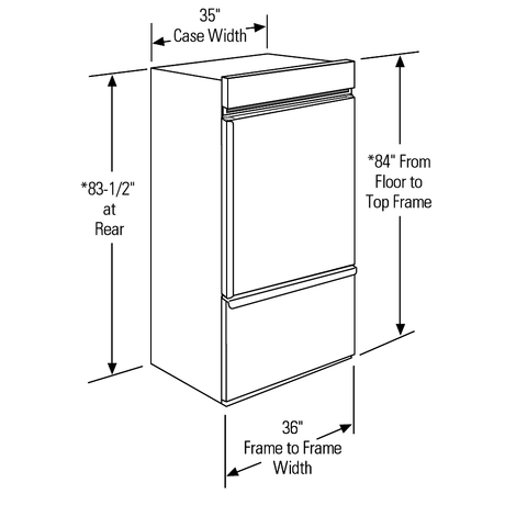 Monogram 36" Built-In Bottom-Freezer Refrigerator