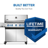 Prestige 665 Connected RSIB with Infrared Side and Rear Burner , Natural Gas, Stainless Steel