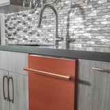 ZLINE 24 in. Top Control Dishwasher with Stainless Steel Tub and Modern Style Handle, 52dBa (DW-24) [Color: Copper]