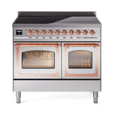 ILVE UNDI406NMPSSP Nostalgie II Noblesse 40 inch Induction Range (Triple Glass Door, Stainless Steel, Copper)